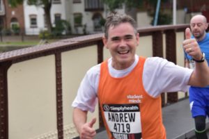 MBChB Programme Director (MB16) Andrew Blythe running the Bristol Half Marathon for Student Minds charity in memory of Liv Byrom